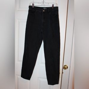 Misguided black straight leg jeans size 8
